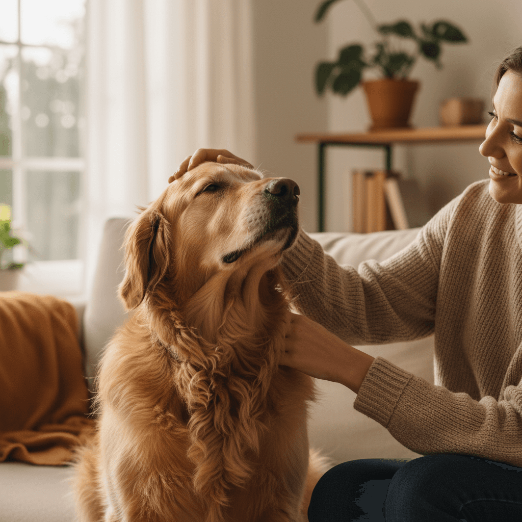 Rencontre de confiance entre une petsitter et un propriétaire