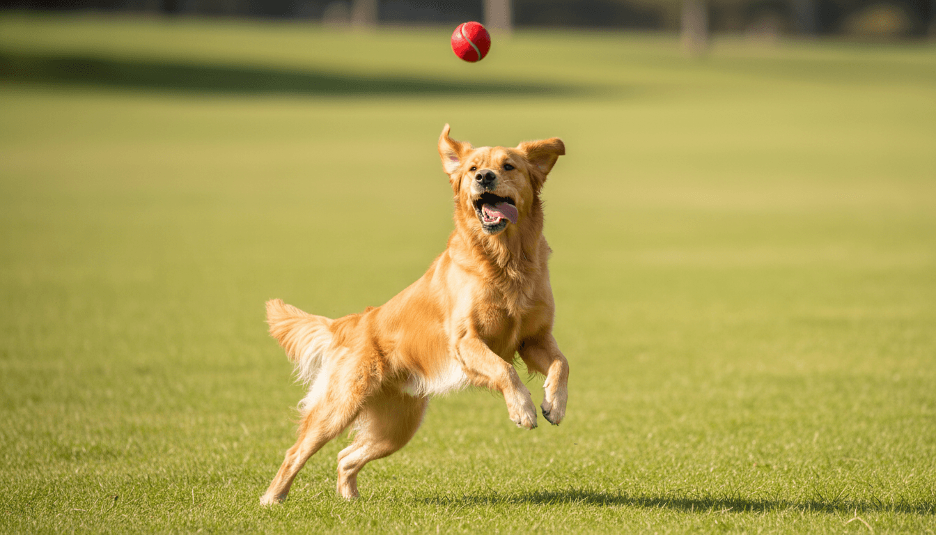 Chien heureux courant vers l'objectif lors d'une promenade ensoleillée dans un parc de Strasbourg